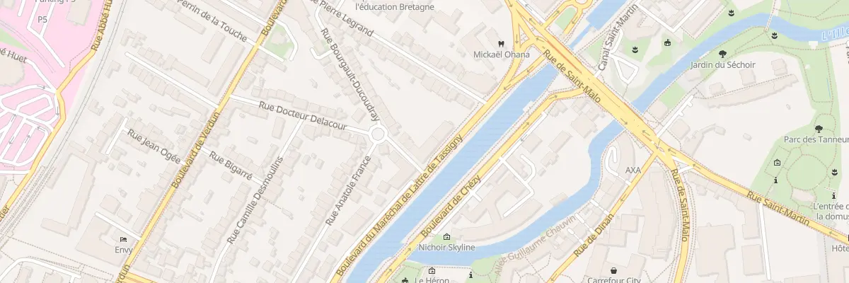 Plan du 115 Bd Mal de Lattre de Tassigny à Rennes