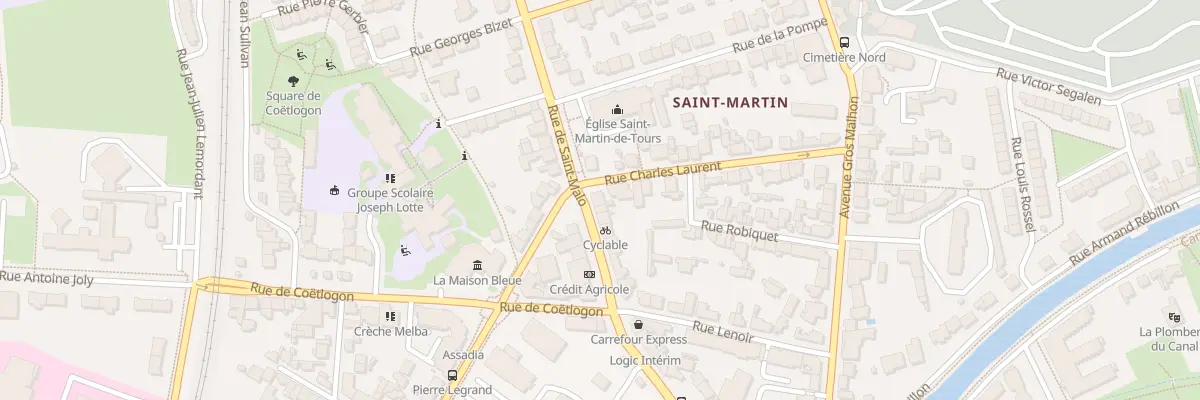 Plan du 208 Rue de Saint-Malo à Rennes