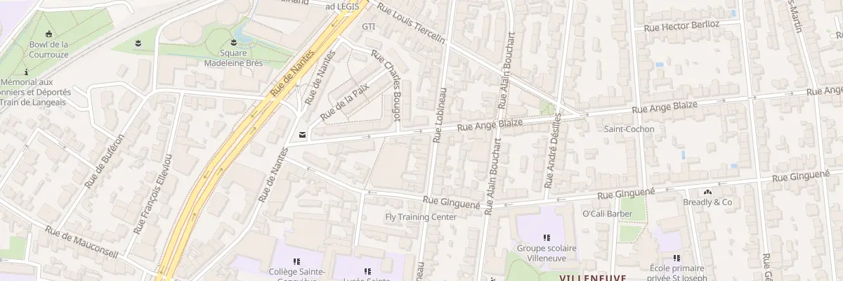 Plan du 34 Rue Lobineau à Rennes