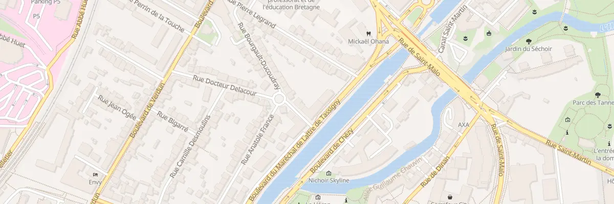 Plan du 33 Rue Bourgault-Ducoudray à Rennes