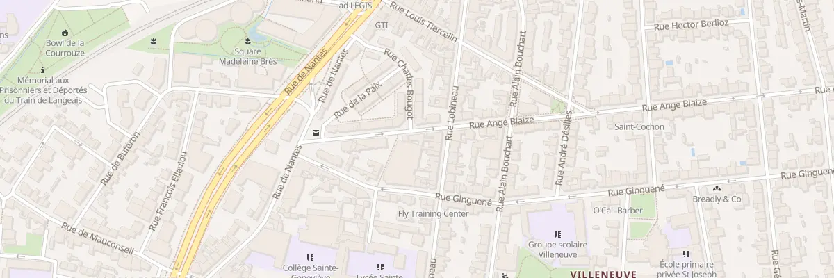 Plan du 20 Rue Ange Blaize à Rennes