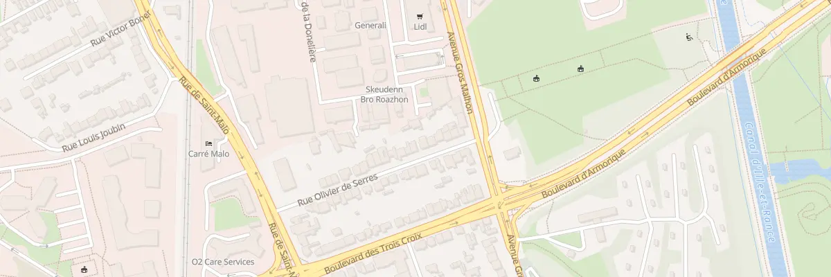 Plan du 27 Rue Olivier de Serres à Rennes