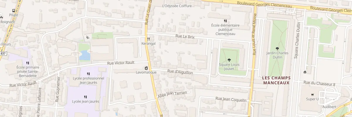 Plan du 11 Rue d’Aiguillon à Rennes