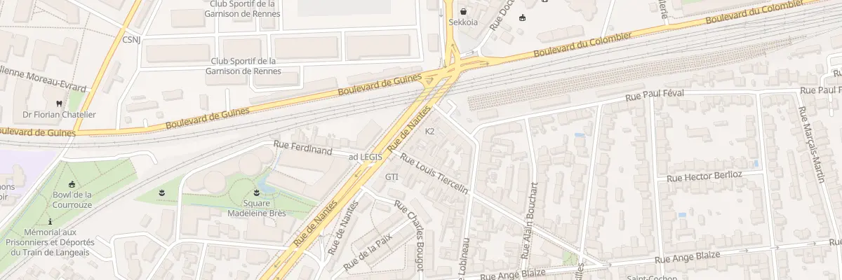 Plan du 121 Rue de Nantes à Rennes