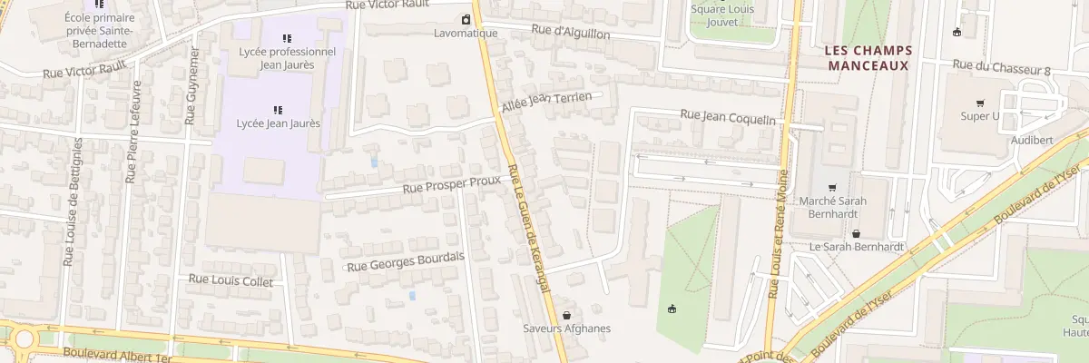 Plan du 75 Rue Le Guen de Kérangal à Rennes