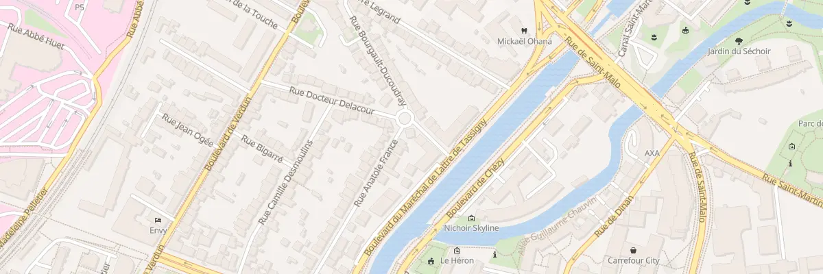 Plan du 26 Rue Bourgault-Ducoudray à Rennes