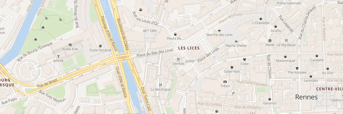 Plan du 3 Pl du Bas des Lices à Rennes