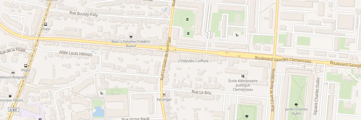 Plan du 21 Rue Le Guen de Kérangal à Rennes