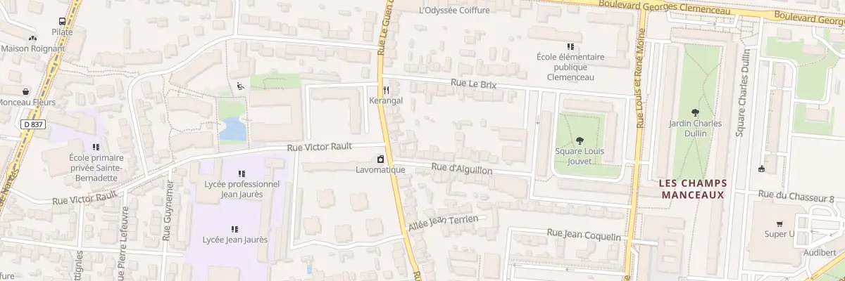 Plan du 5 Rue d’Aiguillon à Rennes