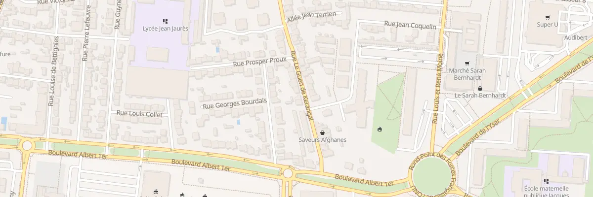 Plan du 84 Rue Le Guen de Kérangal à Rennes