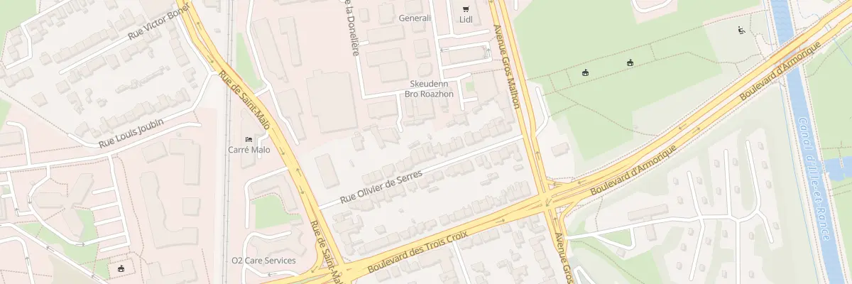 Plan du 17 Rue Olivier de Serres à Rennes