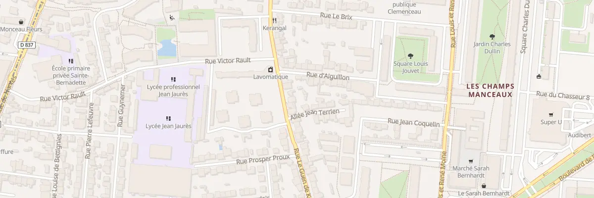 Plan du 59 Rue Le Guen de Kérangal à Rennes
