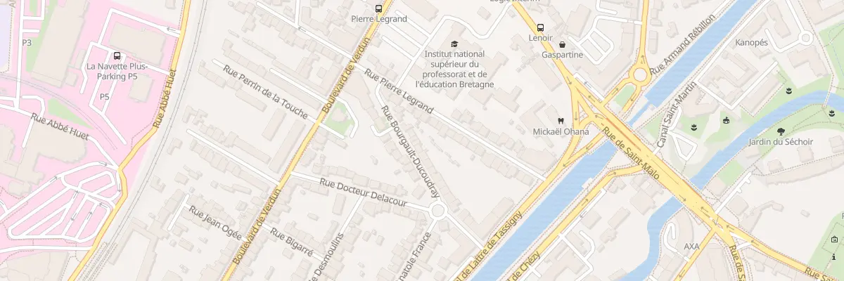 Plan du 11 Rue Bourgault-Ducoudray à Rennes