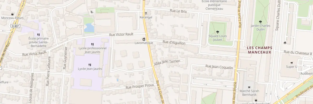 Plan du 57 Rue Le Guen de Kérangal à Rennes