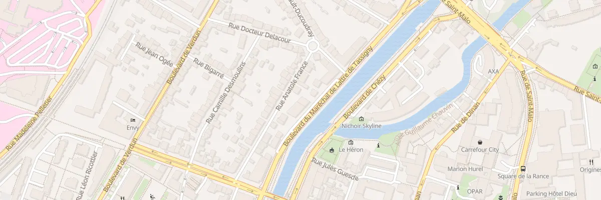 Plan du 105B Bd Mal de Lattre de Tassigny à Rennes