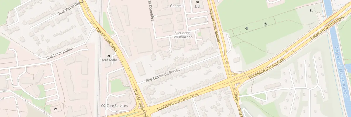Plan du 15 Rue Olivier de Serres à Rennes