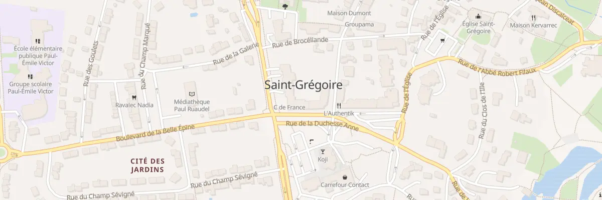Plan du 9 Rue du Général de Gaulle à Saint-Grégoire