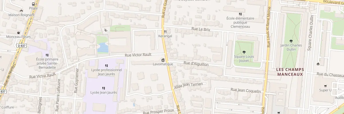 Plan du 51 Rue Le Guen de Kérangal à Rennes