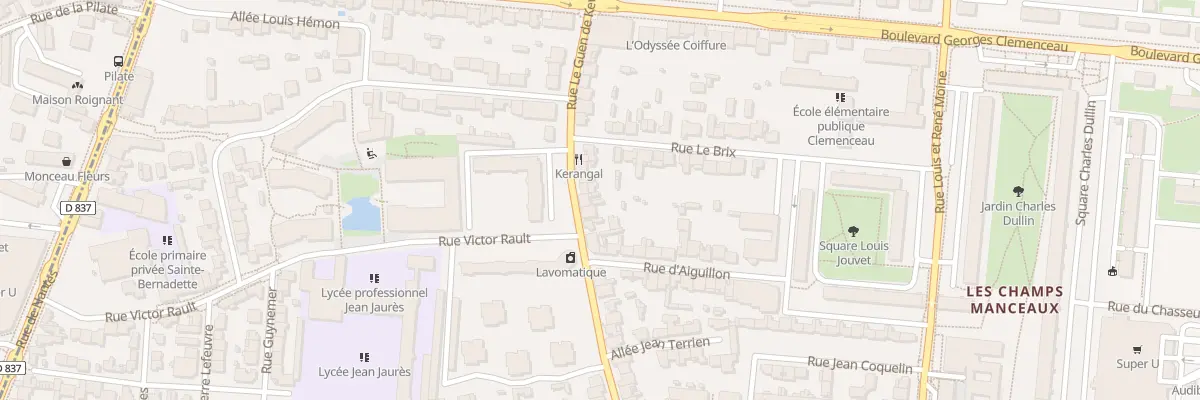Plan du 45 Rue Le Guen de Kérangal à Rennes