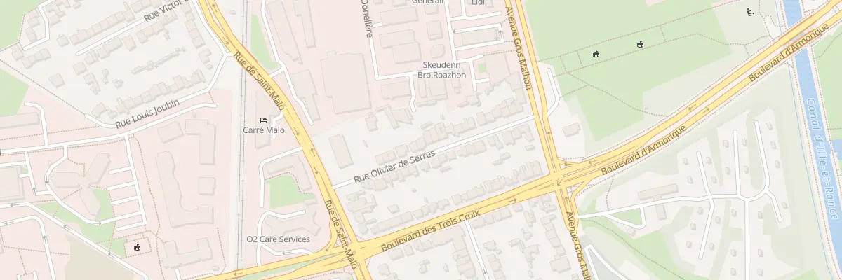 Plan du 13 Rue Olivier de Serres à Rennes