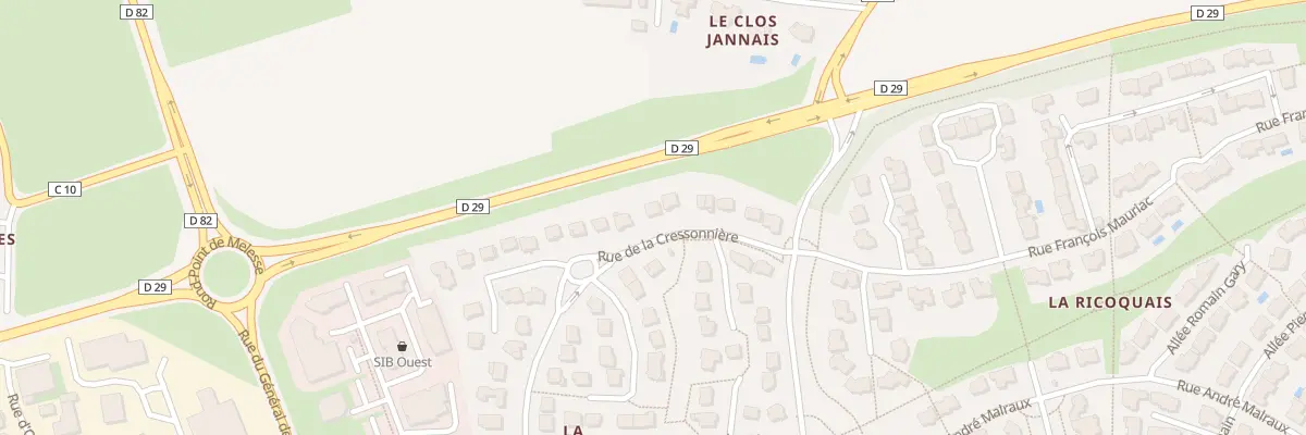 Plan du 12 Rue de la Cressonnière à Saint-Grégoire