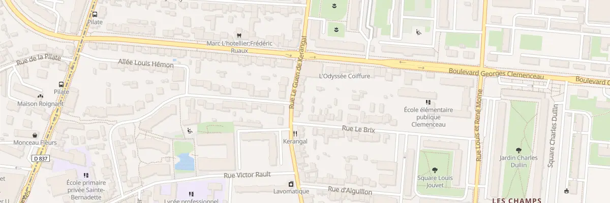 Plan du 31 Rue Le Guen de Kérangal à Rennes