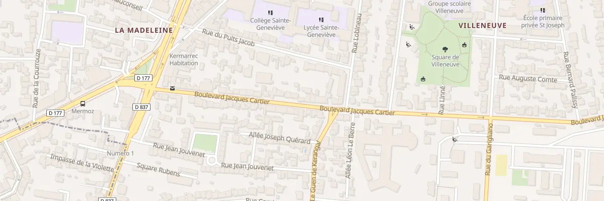 Plan du 39 Bd Jacques Cartier à Rennes