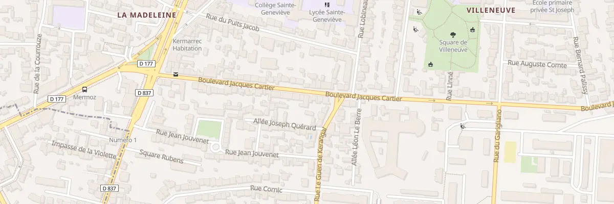 Plan du 44 Bd Jacques Cartier à Rennes