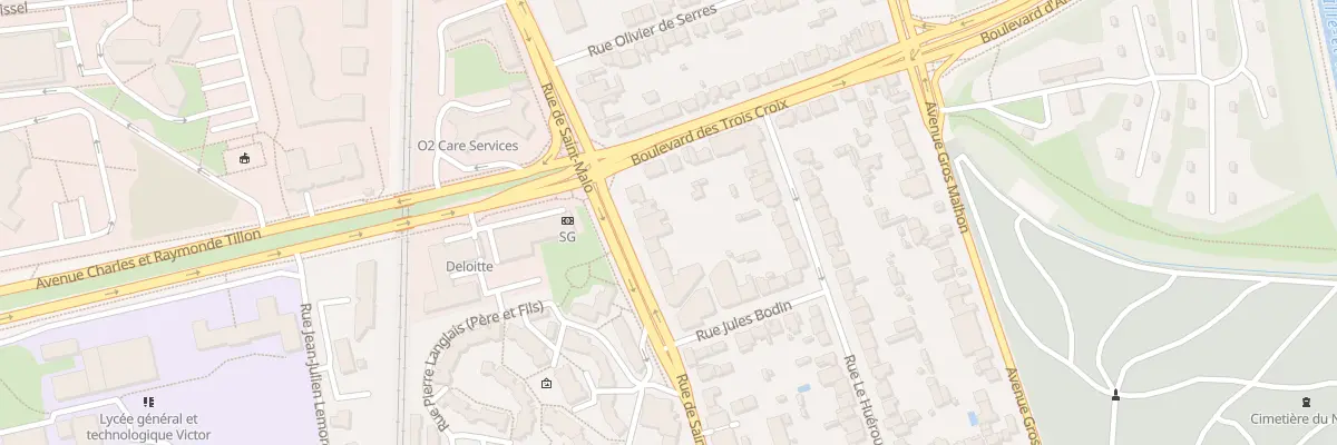Plan du 250 Rue de Saint-Malo à Rennes