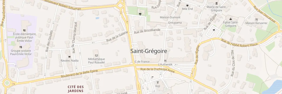 Plan du 5 Rue du Général de Gaulle à Saint-Grégoire