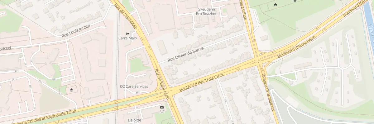 Plan du 12 Rue Olivier de Serres à Rennes