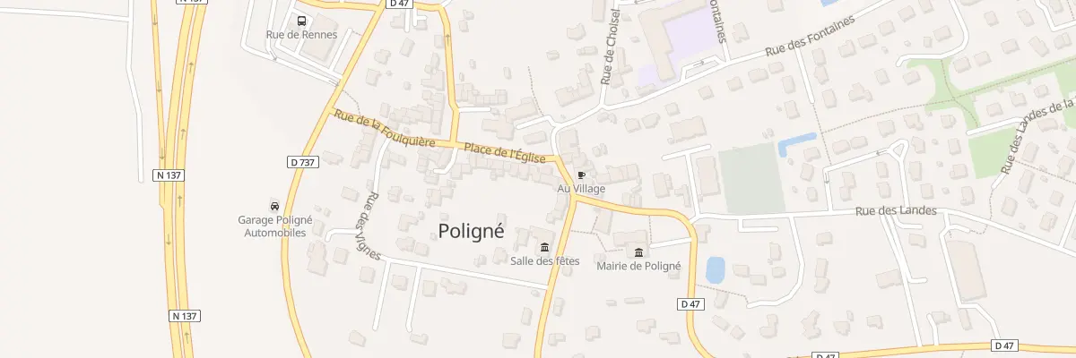 Plan du 3 Pl de l’Église à Poligné