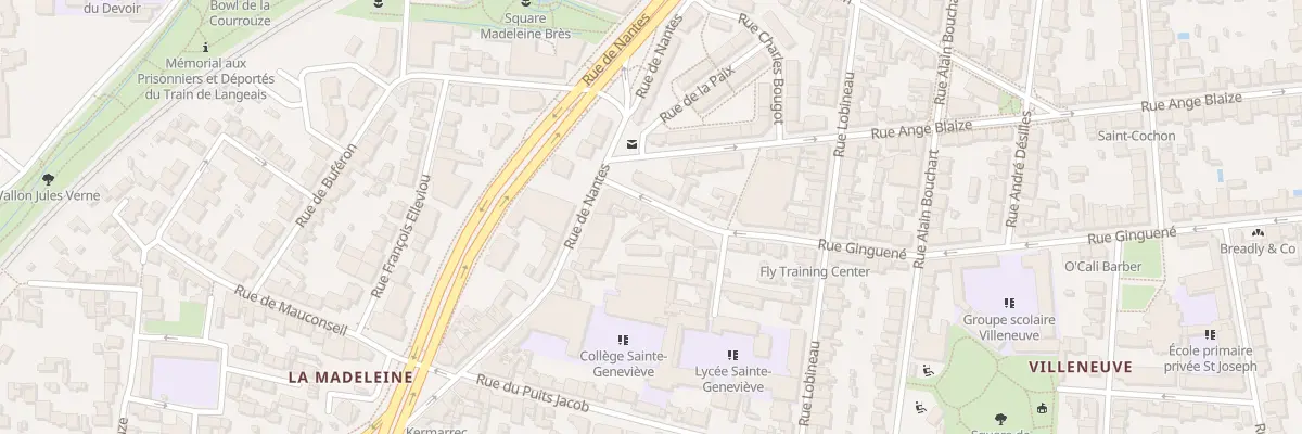Plan du 8 Rue Ginguené à Rennes