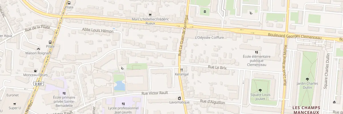Plan du 34 Rue Le Guen de Kérangal à Rennes