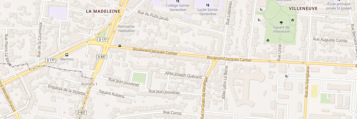 Plan du 34 Bd Jacques Cartier à Rennes