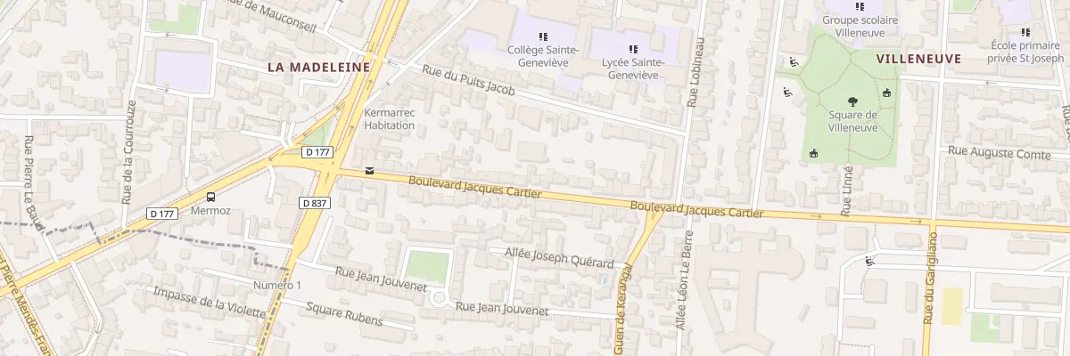 Plan du 29 Bd Jacques Cartier à Rennes