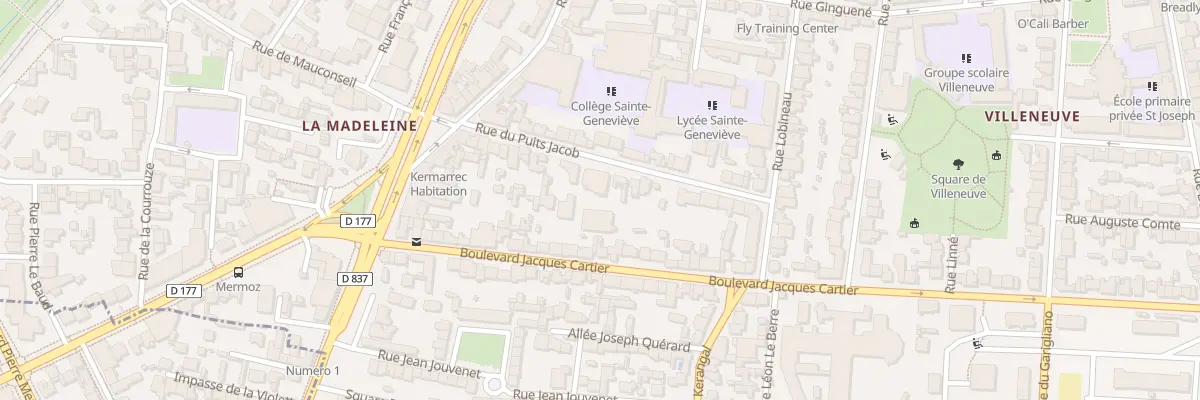 Plan du 22 Rue du Puits Jacob à Rennes