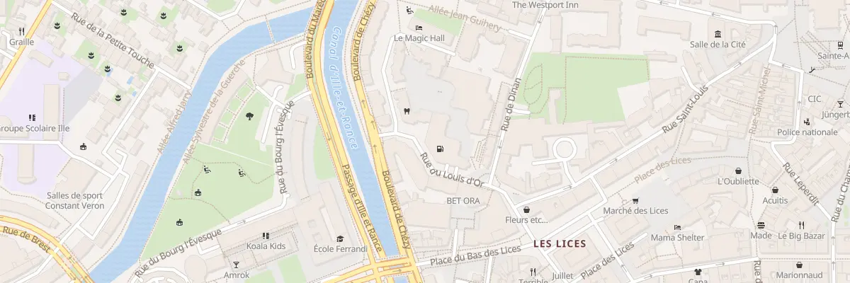 Plan du 8 Bd de Chézy à Rennes