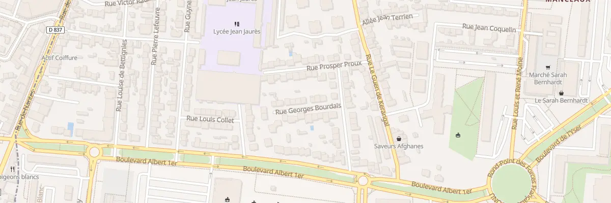 Plan du 10 Rue Georges Bourdais à Rennes