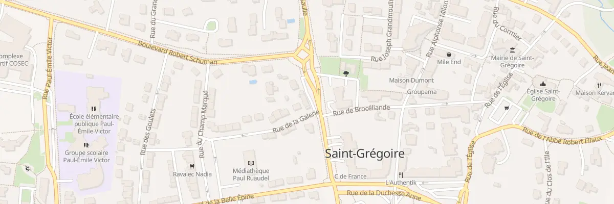Plan du 12 Rue du Général de Gaulle à Saint-Grégoire