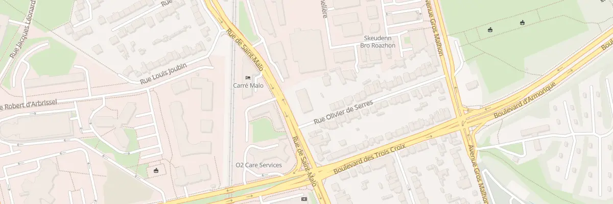Plan du 1 Rue Olivier de Serres à Rennes