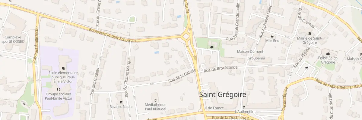 Plan du 10 Rue du Général de Gaulle à Saint-Grégoire