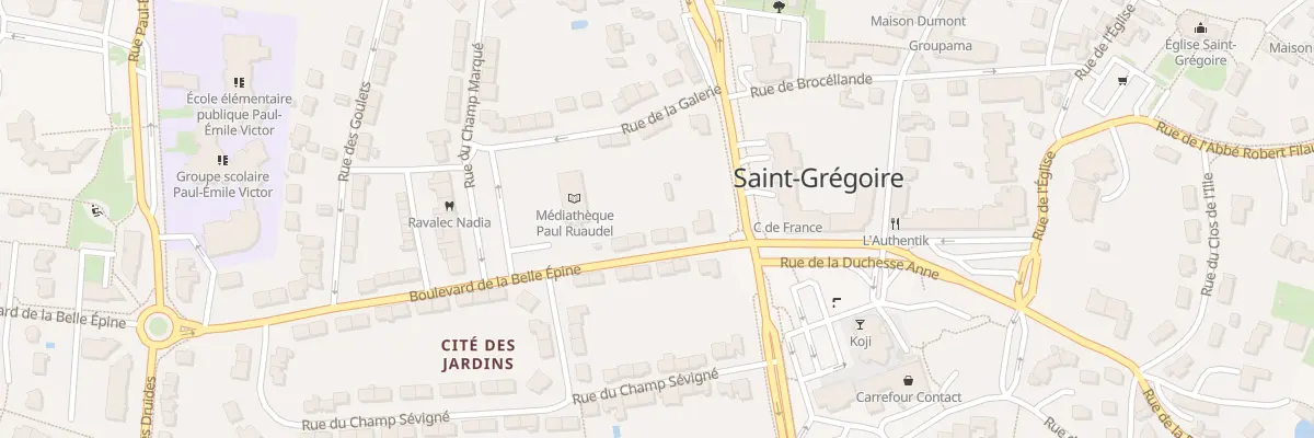 Plan du 6 Bd de la Belle Epine à Saint-Grégoire