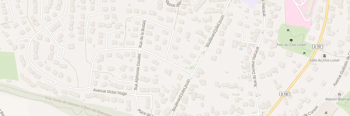 Plan du 2 Rue de la Bodais à Bain-de-Bretagne