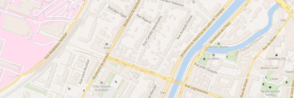 Plan du 12 Rue Camille Desmoulins à Rennes