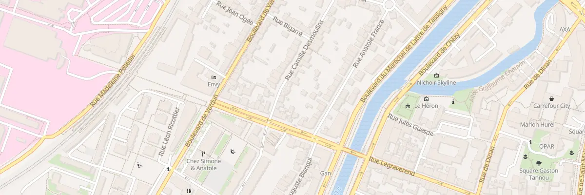 Plan du 8 Rue Camille Desmoulins à Rennes