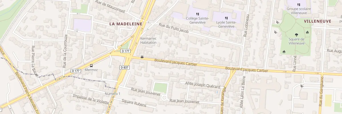 Plan du 17 Bd Jacques Cartier à Rennes