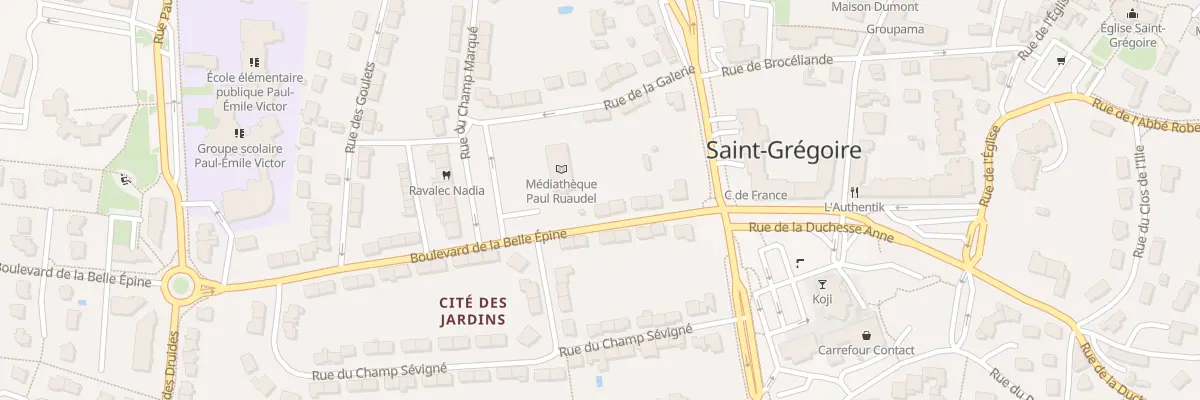Plan du 10 Bd de la Belle Epine à Saint-Grégoire