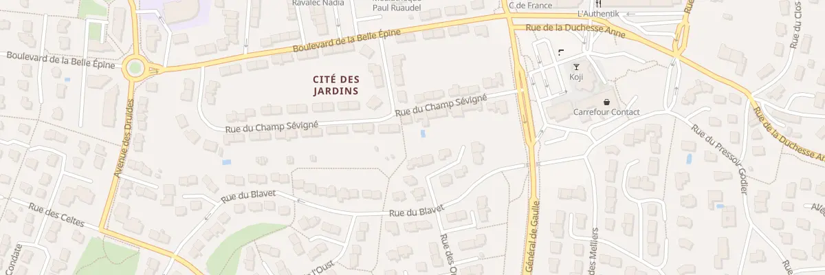 Plan du 17 Rue du Champ Sévigné à Saint-Grégoire