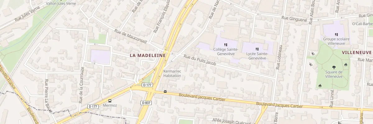 Plan du 6 Rue du Puits Jacob à Rennes